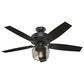 Hunter Bennett 52" Ceiling Fan with Light in Matte Black, , large