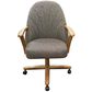 Chromcraft Bucket Chair with Arms in Chestnut and Vivacious Onyx, , large