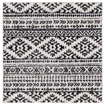 Safavieh Tulum Bohemian 5" Square Black and Ivory Area Rug, , large