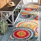 Safavieh Cabana CBN382M 2"2" x 7" Blue and Ivory Indoor/Outdoor Area Performance Rug, , large