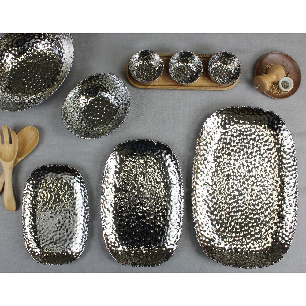 Pampa Bay 14&quot; Medium Serving Platter in Silver, , large