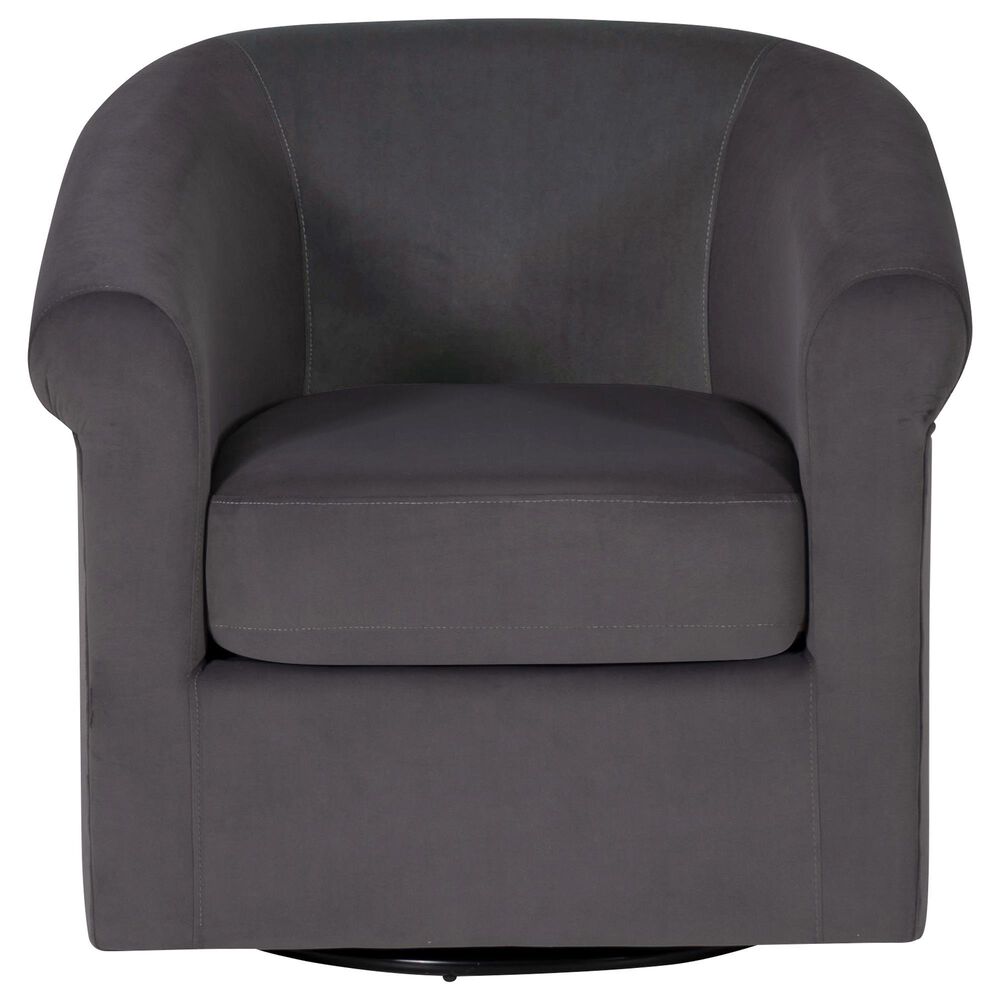 Linon Home Decor Bonnie Swivel Chair in Grey, , large