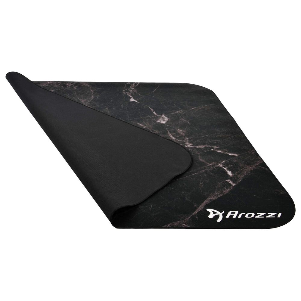 Arozzi Zona Quattro Microfiber Noise Dampening and Scratch Protection Anti-Slip Chair Mat in Black Marble, , large