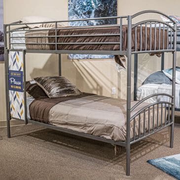 Ashley Lanceburg Twin over Twin Bunk Bed with Ladder in Gray, , large