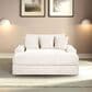 Furniture of America Tavedestrand Oversized Chaise Lounger with Cupholders and USB Ports in White, , large