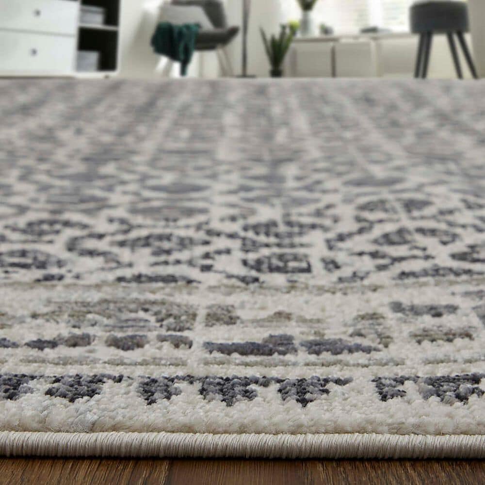 Feizy Kano 7&#39;10&quot; x 10&#39; Gray and Ivory Area Rug, , large