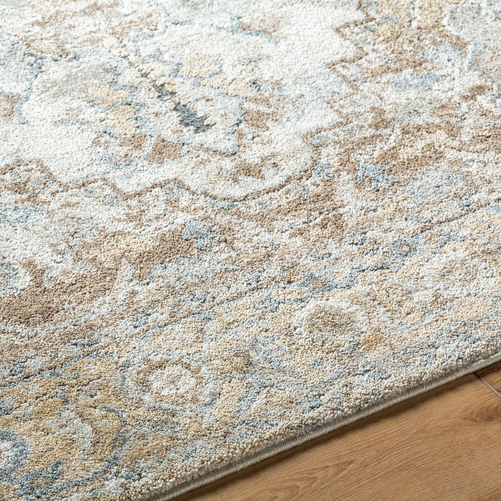 Surya Avellino AVL-2318 2&#39; x 2&#39;11&quot; Light Beige, Light Gray, Tan, Gray, Deep Teal and Light Olive Area Rug, , large