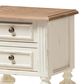Baxton Studio Marquetterie 2-Drawer Nightstand in Weathered Oak and Distressed White Wash, , large