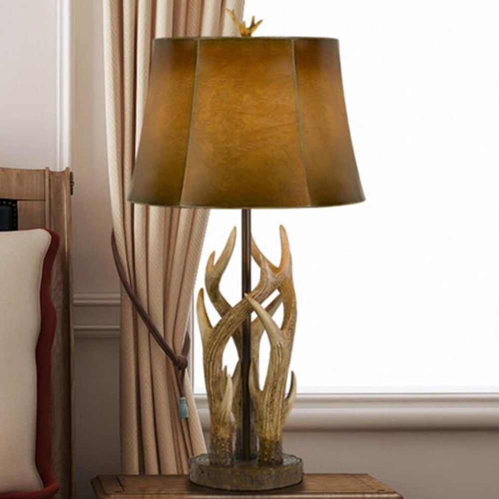 Cal Lighting Darby 3-Way Table Lamp in Antler, , large