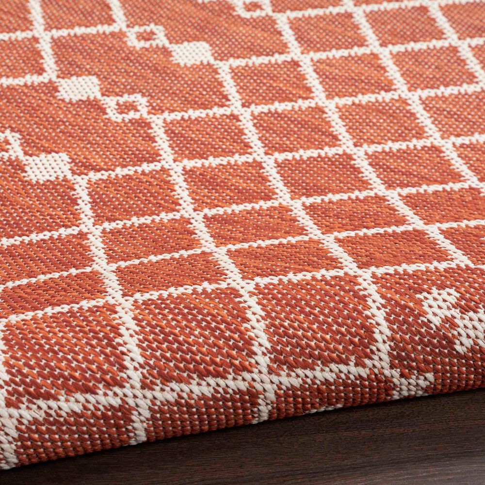 Nourison Positano Southwestern Terracotta 5&#39; x 7&#39; Indoor/Outdoor Area Rug, , large