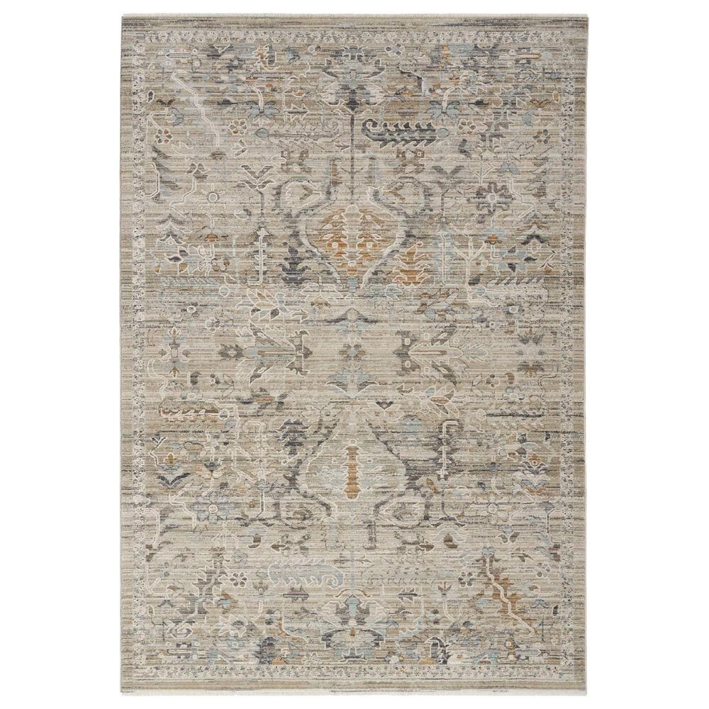 Nourison Lynx LNX02 2"3" x 12" Ivory and Taupe Runner, , large