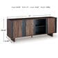 Ashley Welby Accent Cabinet in Medium Brown and Charcoal Gray, , large