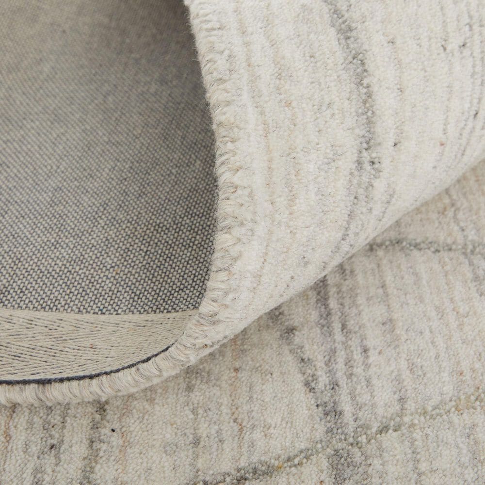 Feizy Whitton 8&#39; x 10&#39; Ivory and Charcoal Area Rug, , large