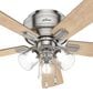 Hunter Crestfield 52" Low Profile LED Ceiling Fan in Brushed Nickel, , large
