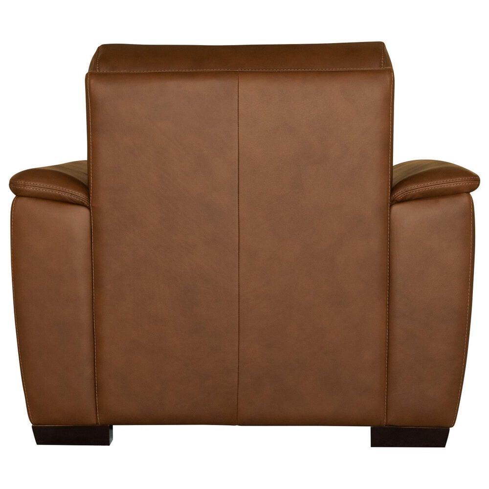 Flexsteel Henry 4-Piece Stationary Leather Living Room Set in Caramel, , large