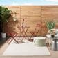 Nourison Courtyard Ivory and Silver 5" x 7" Indoor/Outdoor Area Rug, , large