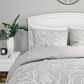 Timberlake Lavish Home 3-Piece King Bed of Roses Comforter Set in Rose Print & Soft Gray, , large