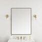 James Martin Vanities Rohe 30" Rectangular Mirror in Champagne Brass, , large