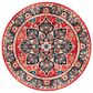 Safavieh Riviera 6"7" Round Black and Red Area Rug, , large