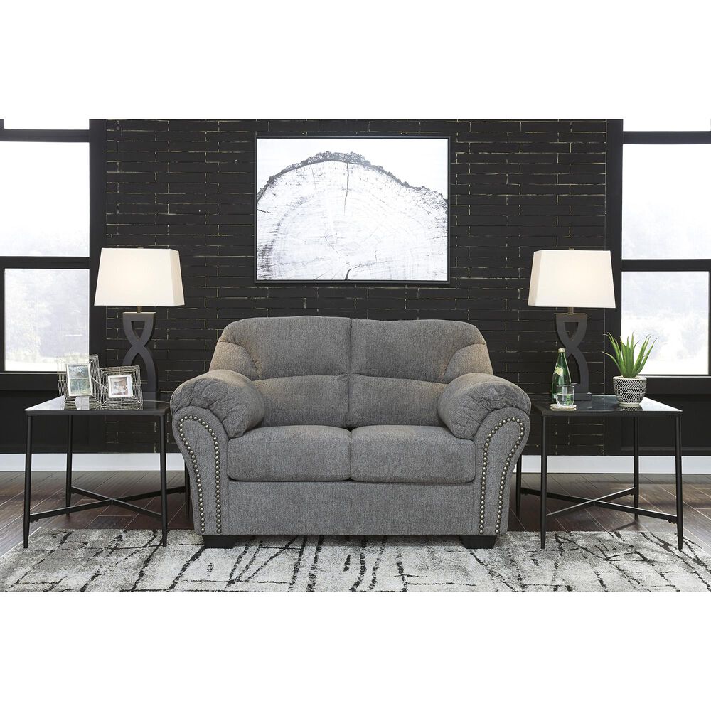 Ashley Allmaxx Loveseat in Pewter, , large