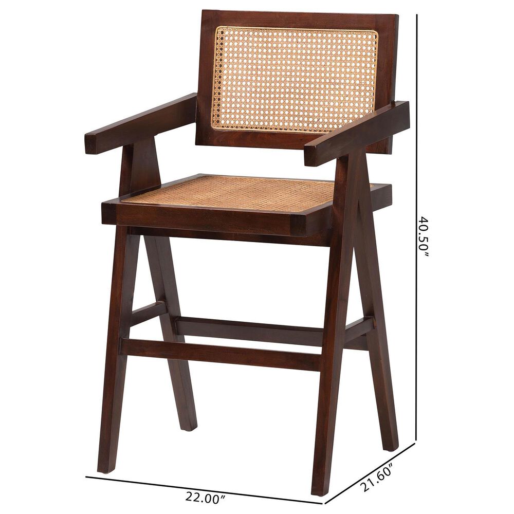 Baxton Studio Kresna Counter Stool in Dark Walnut Brown (Set of 2), , large