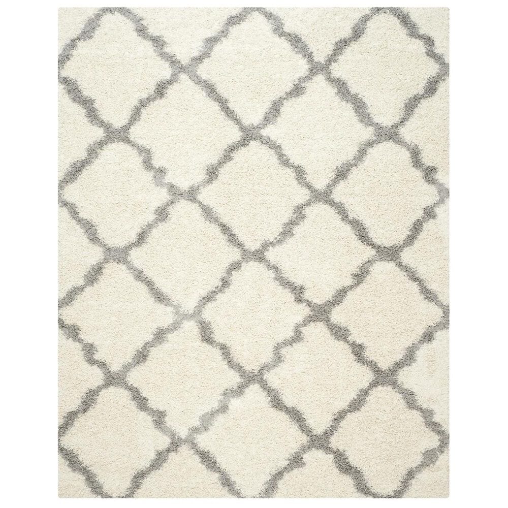 Safavieh Dallas Shag SGD257F-5 5"1" x 7"6" Ivory/Grey Area Rug, , large
