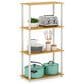 HOMLUX Turn-N-Tube 4-Tier Multipurpose Shelf Display Rack in Beech and White, , large