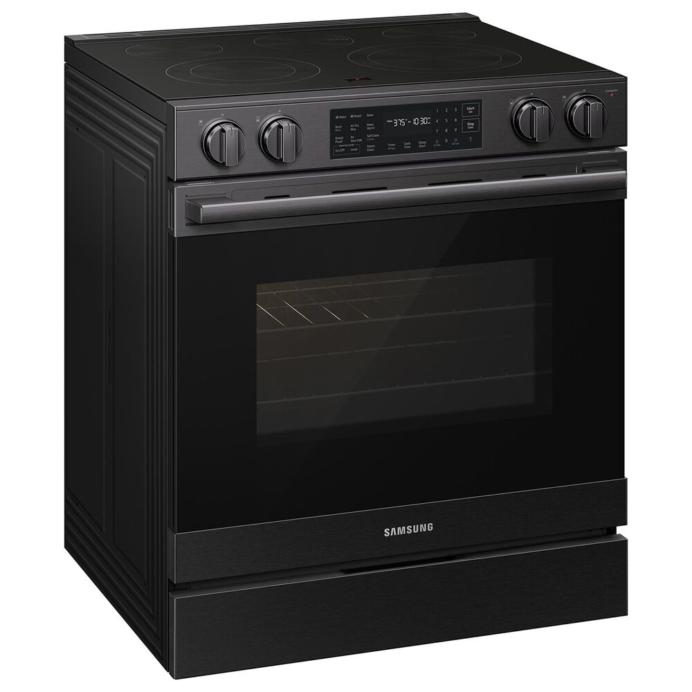 Samsung Bespoke 6.3 Cu. Ft. Smart Slide-In Electric Range with True Convection in Matte Black Steel, , large