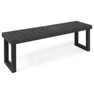 Noble House Nestor Patio Bench in Sandblast Dark Grey, , large