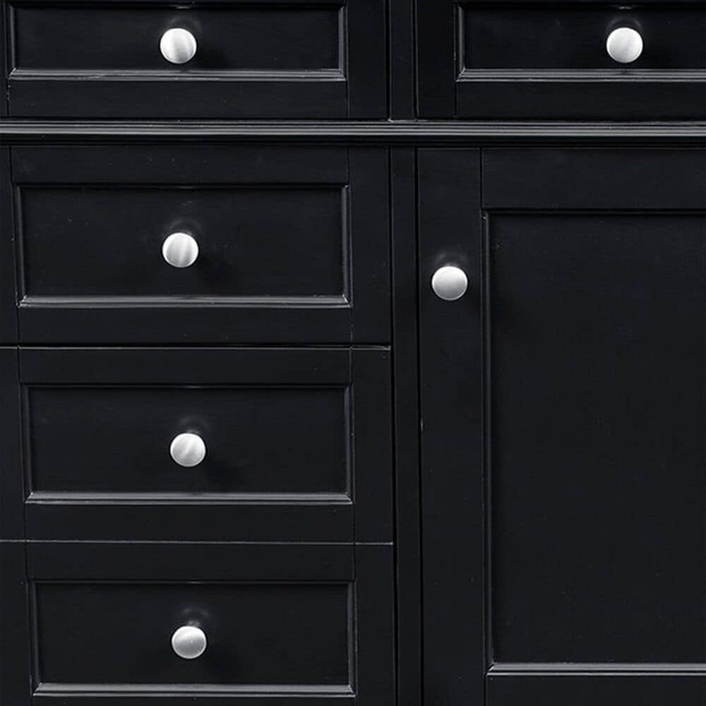 James Martin Vanities Brittany 48" Single Bathroom Vanity in Black Onyx with 3 cm Eternal Jasmine Pearl Silestone Top, Rectangular Sink and FreePower Wireless Charger, , large