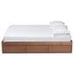 Baxton Studio Wren Full Storage Bed Frame in Walnut Brown, , large