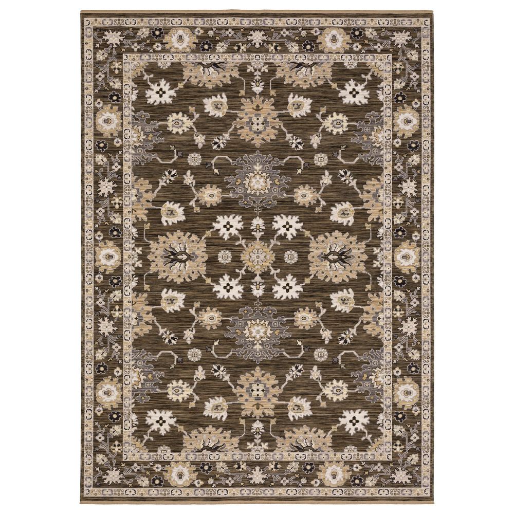 Oriental Weavers Acacia Brown and Tan 6"7" x 9"6" Area Rug, , large