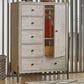 Riva Ridge Zane 5-Drawer Chiffarobe in Parchment and Matte Black, , large