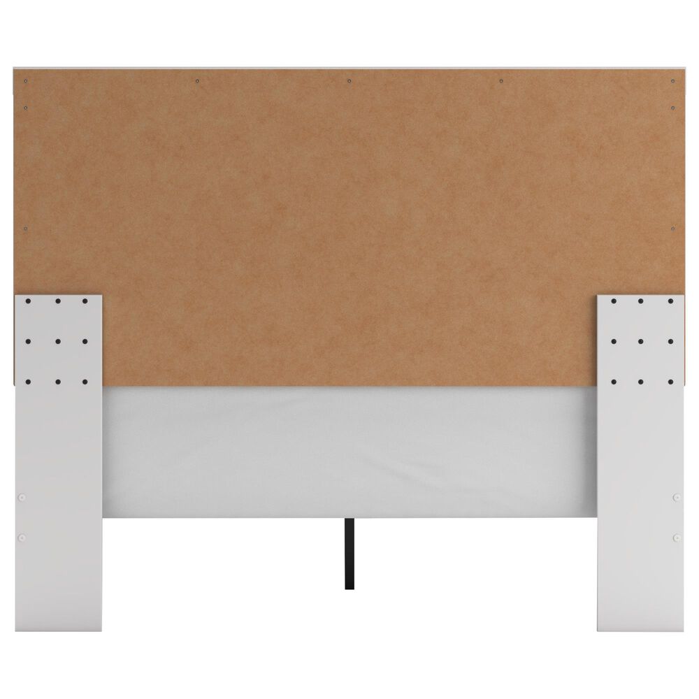 Ashley Charbitt Queen Panel Bed in Brown and Matte White, , large
