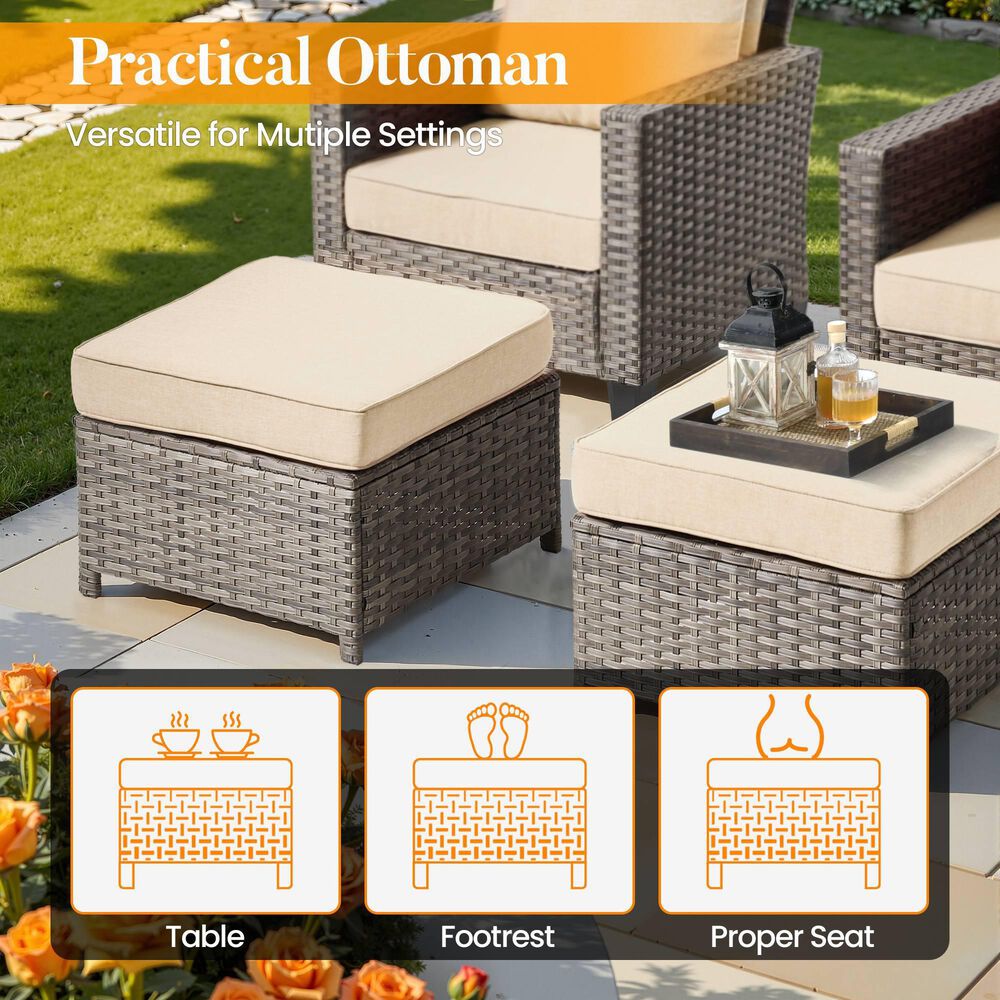 HOMLUX 8-Piece Outdoor Patio Furniture in  Beige, , large