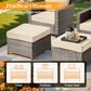 HOMLUX 8-Piece Outdoor Patio Furniture in  Beige, , large
