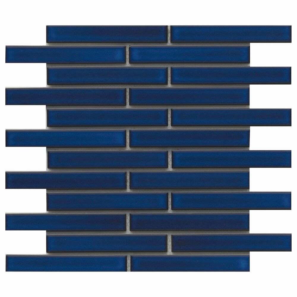 Emser Regala Token 1" x 6" Rectangle on 12" x 12" Glazed Porcelain Mosaic Sheet, , large