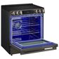LG 2-Piece Kitchen Package with 6.3 Cu. Ft. Smart Slide-In Electric Range and 2.1 Cu. Ft. Smart Over-the-Range Microwave in Black Stainless Steel, , large