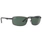 Rayban Glasses Sunglasses with Green Lenses in Polished Black, , large