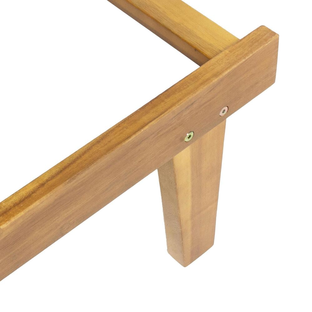 Hearth and Haven Nadine Outdoor Chaise Lounge with Adjustable Back in Teak, , large