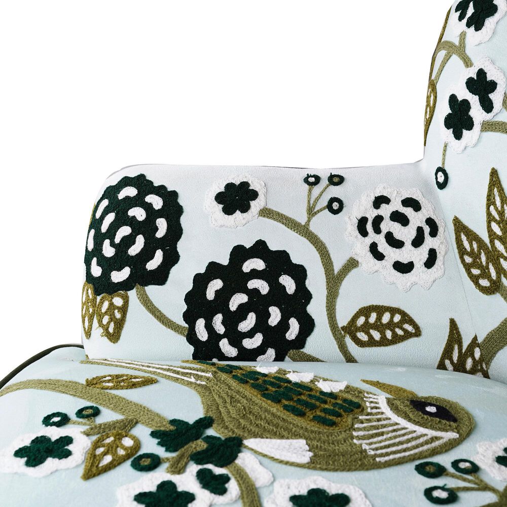 LR Home Matilda Accent Chair in Green and Multicolor, , large