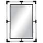 Maple and Jade Double Framed Wall Mirror with Acrylic Frame in Black and Clear, , large