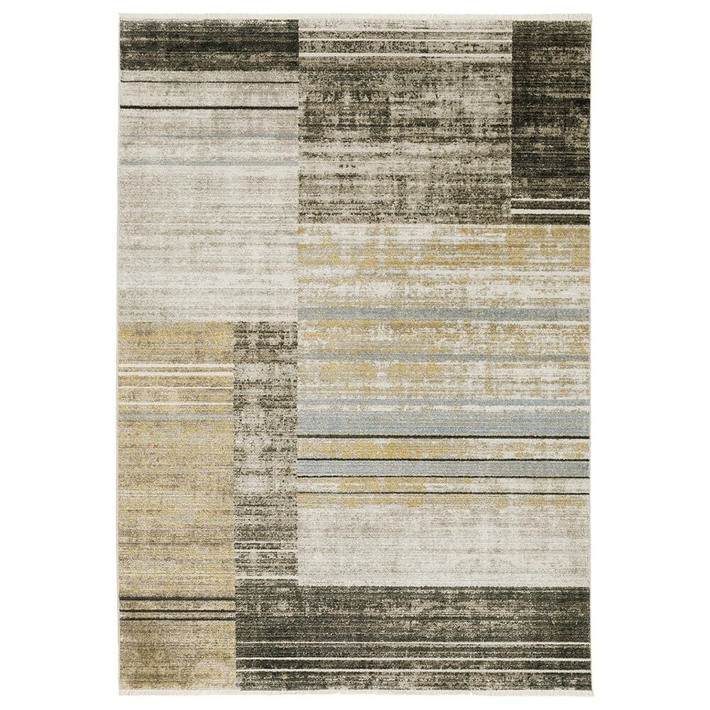 Oriental Weavers Bauer Geometric Lines 9"10" x 12"10" Beige Area Rug, , large