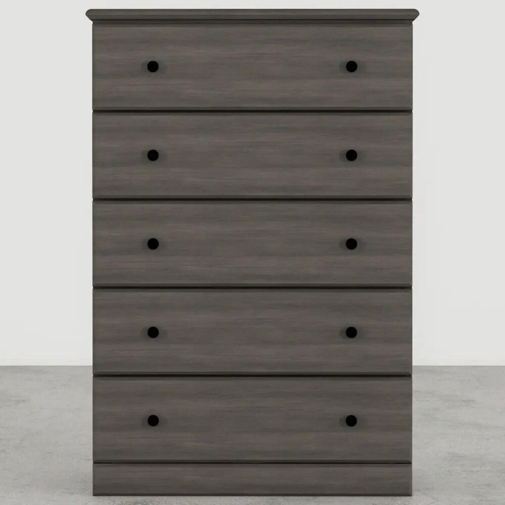 Lemoore Big Chester 5-Drawer Chest in Storm Grey, , large