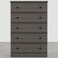 Lemoore Big Chester 5-Drawer Chest in Storm Grey, , large