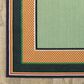 Oriental Weavers Havana Geometric Green and Navy 6"7" x 9"2" Indoor/Outdoor Area Rug, , large