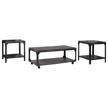 Signature Design by Ashley Jandoree 3-Piece Occasional Table Set in Brown and Black, , large