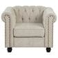 Morden Fort Chesterfield Accent Chair in Beige, , large