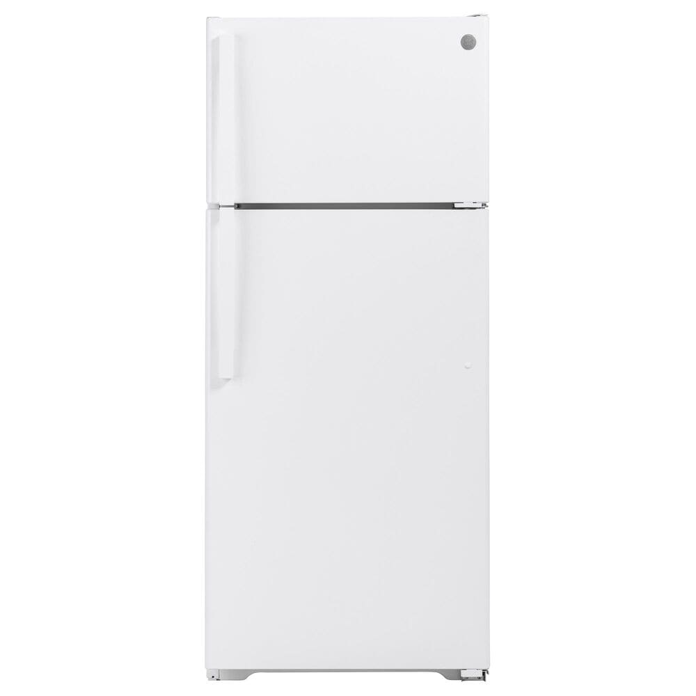 GE Appliances 17.5 Cu. Ft. Freestanding Top Freezer Refrigerator in White, , large