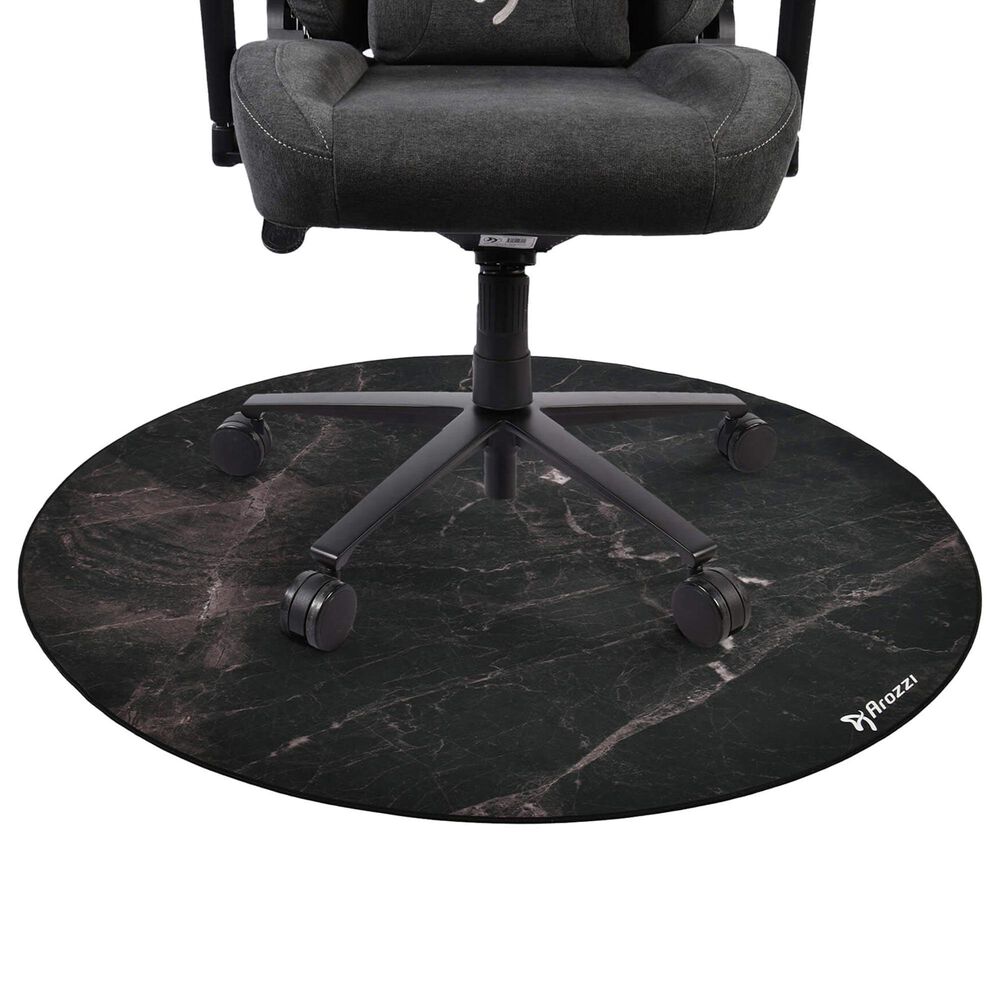 Arozzi Zona Microfiber Noise Dampening and Scratch Protection Anti-Slip Chair Mat in Black Marble, , large
